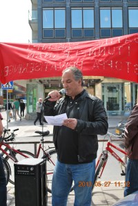Demonstration SEKO ordförande 27 maj 2013